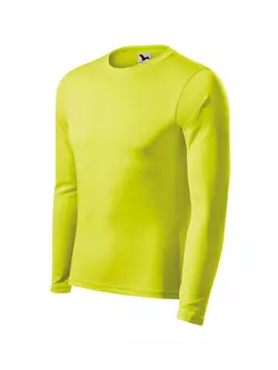 MALFINI PRIDE Pánske športové tričko s dlhým rukávom, neonovo žltá 1689012
