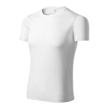 PICCOLIO PIXEL Športové tričko T-shirt, krátky rukáv, pre mužov, biela, 100 % polyester P810012
