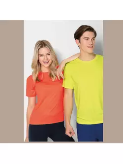 PICCOLIO PIXEL Športové tričko T-shirt, krátky rukáv, pre mužov, neonová oranžová, 100 % polyester P819112