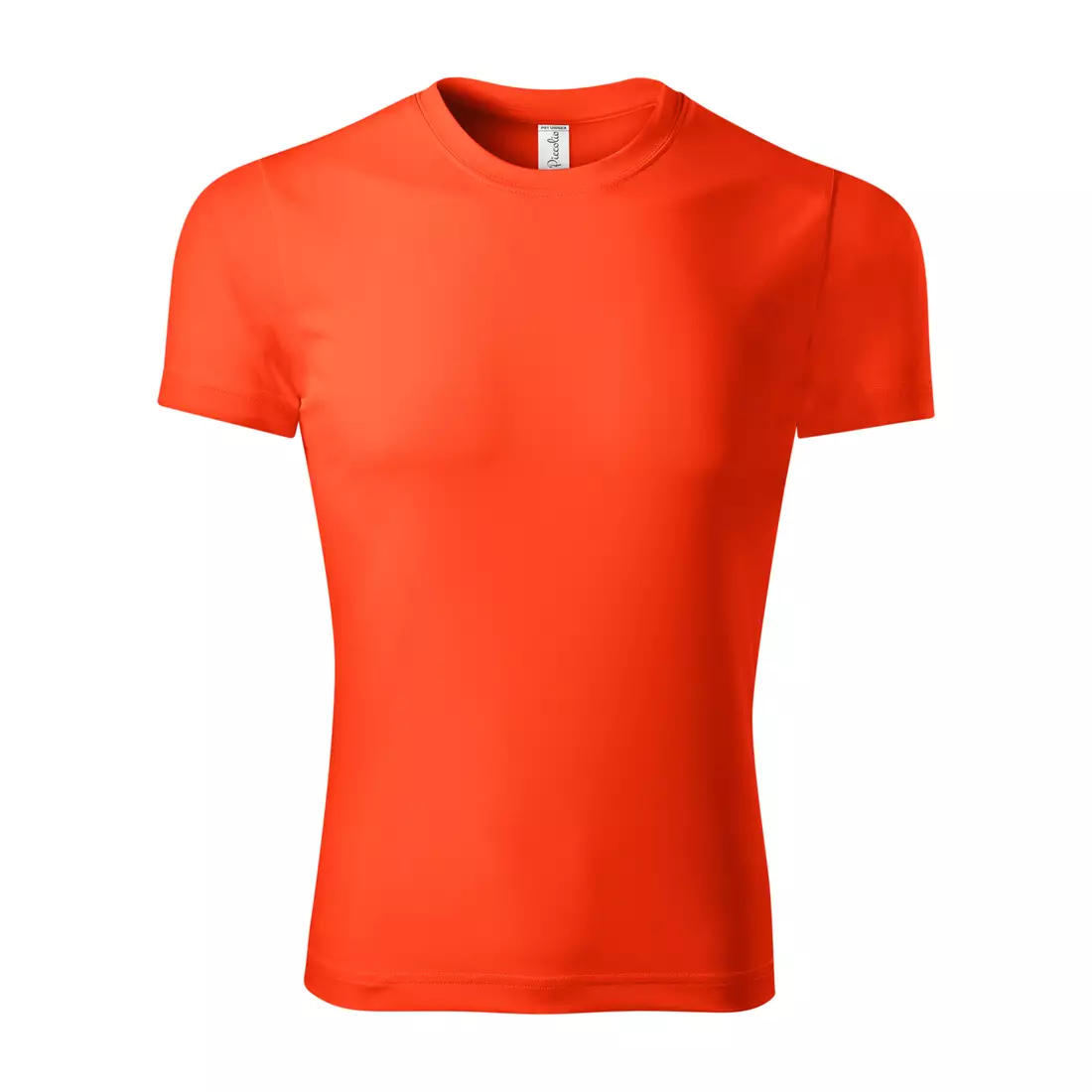 PICCOLIO PIXEL Športové tričko T-shirt, krátky rukáv, pre mužov, neonová oranžová, 100 % polyester P819112