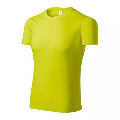 PICCOLIO PIXEL Športové tričko T-shirt, krátky rukáv, pre mužov, neonovo žlté, 100 % polyester P819012