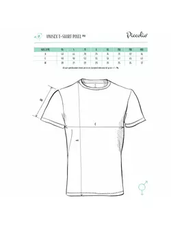 PICCOLIO PIXEL Športové tričko T-shirt, krátky rukáv, pre mužov, tyrkysová, 100 % polyester P814412