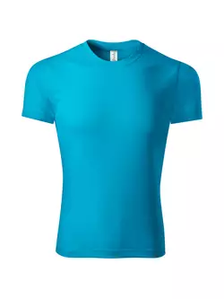 PICCOLIO PIXEL Športové tričko T-shirt, krátky rukáv, pre mužov, tyrkysová, 100 % polyester P814412