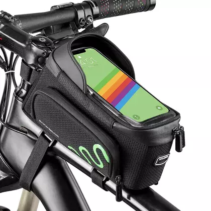 Rockbros cyklistická taška na hornú rúru s vreckom na smartfón, čierna 30120044002