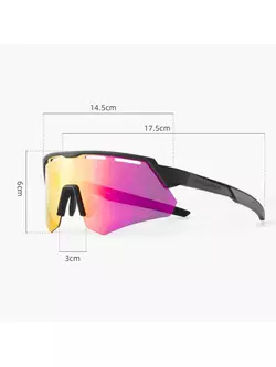 Rockbros športové okuliare s polarizáciou, 4 vymeniteľné šošovky, korekcia, bielé 14210006001