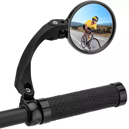 Rockbros zrkadlo na bicykel so svorkou na riadidlá, čierna 26210001004
