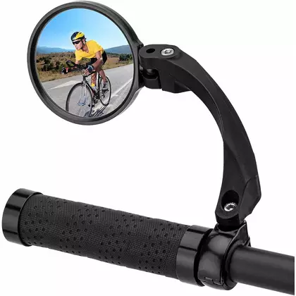 Rockbros zrkadlo na bicykel so svorkou na riadidlá, vľavo, čierna 26210001003