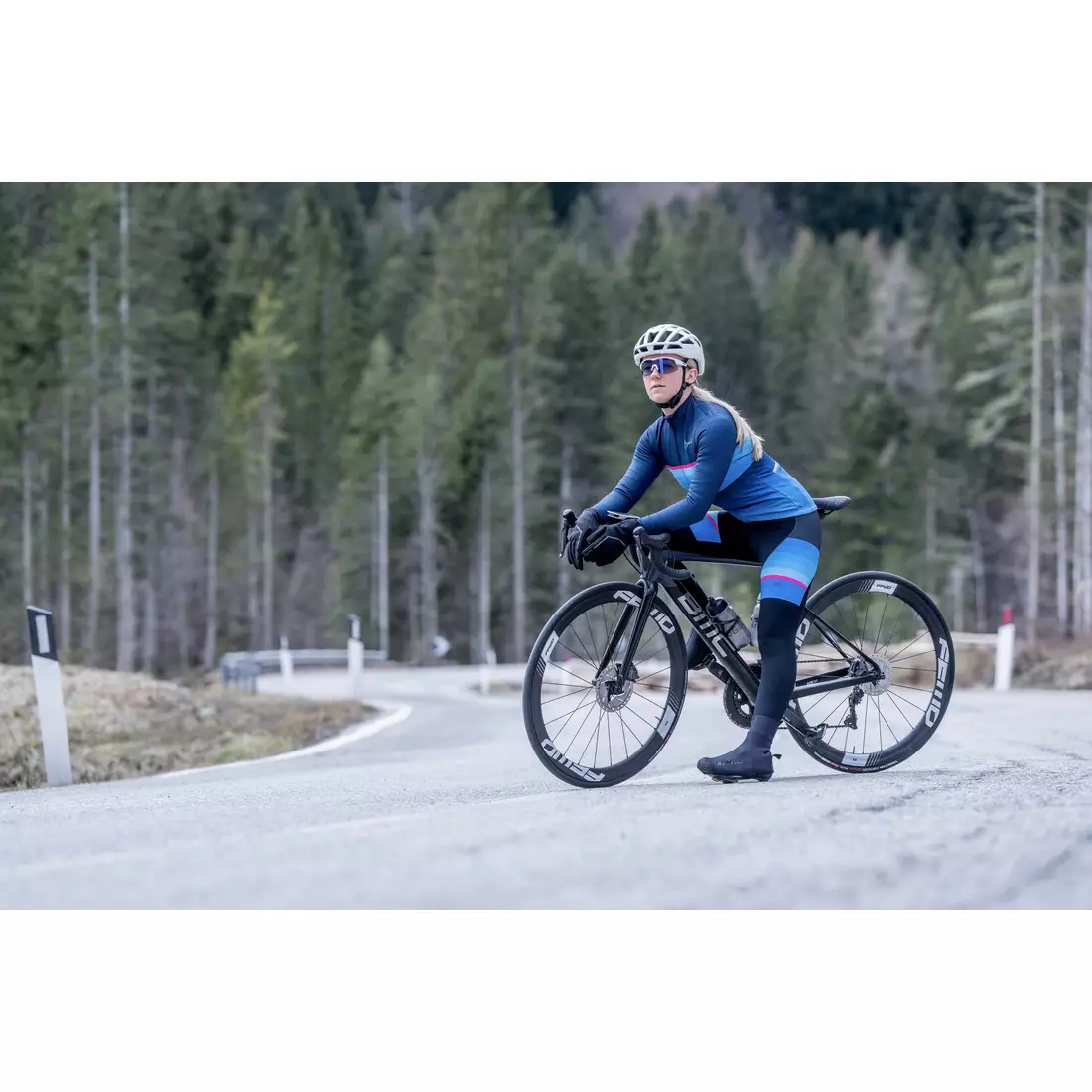 Rogelli dámska cyklistická mikina IMPRESS II modro-ružová