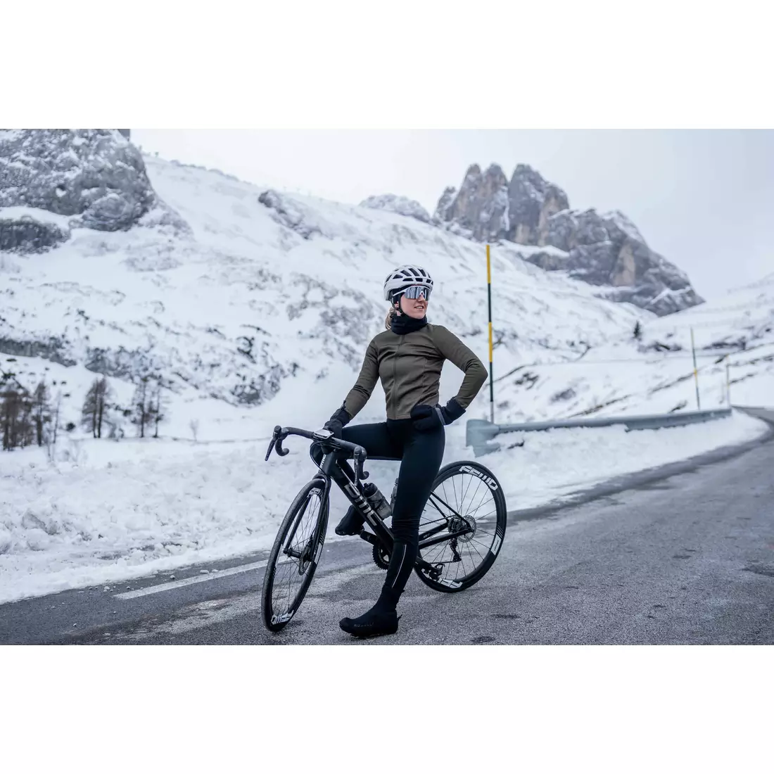 Rogelli dámska zimná cyklistická bunda CORE zelená
