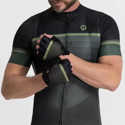 Cyklistické rukavice Rogelli HERO II čierno-zelené