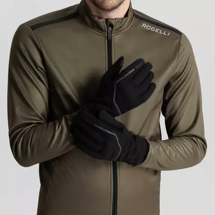 Rogelli APEX zimné cyklistické rukavice, čierne