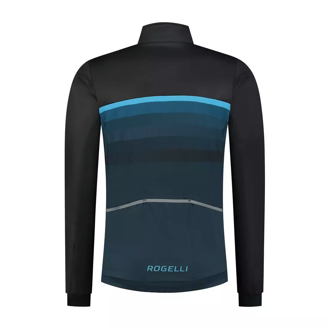 Rogelli zimná cyklistická bunda HERO II, čierno-modrá