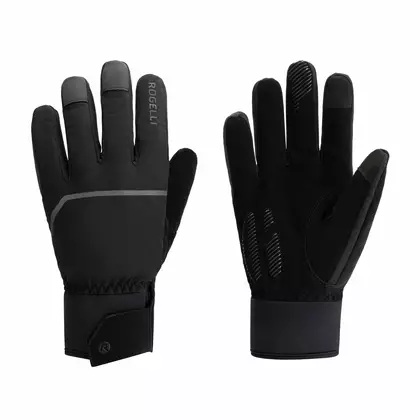 Rogelli zimné cyklistické rukavice CHRONOS čierne