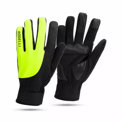 Rogelli zimné cyklistické rukavice CORE II black-fluor