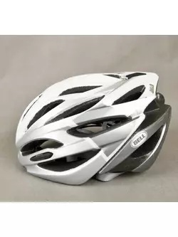 BELL ARRAY - cyklistická prilba - cestná, farba: Biela a strieborná
