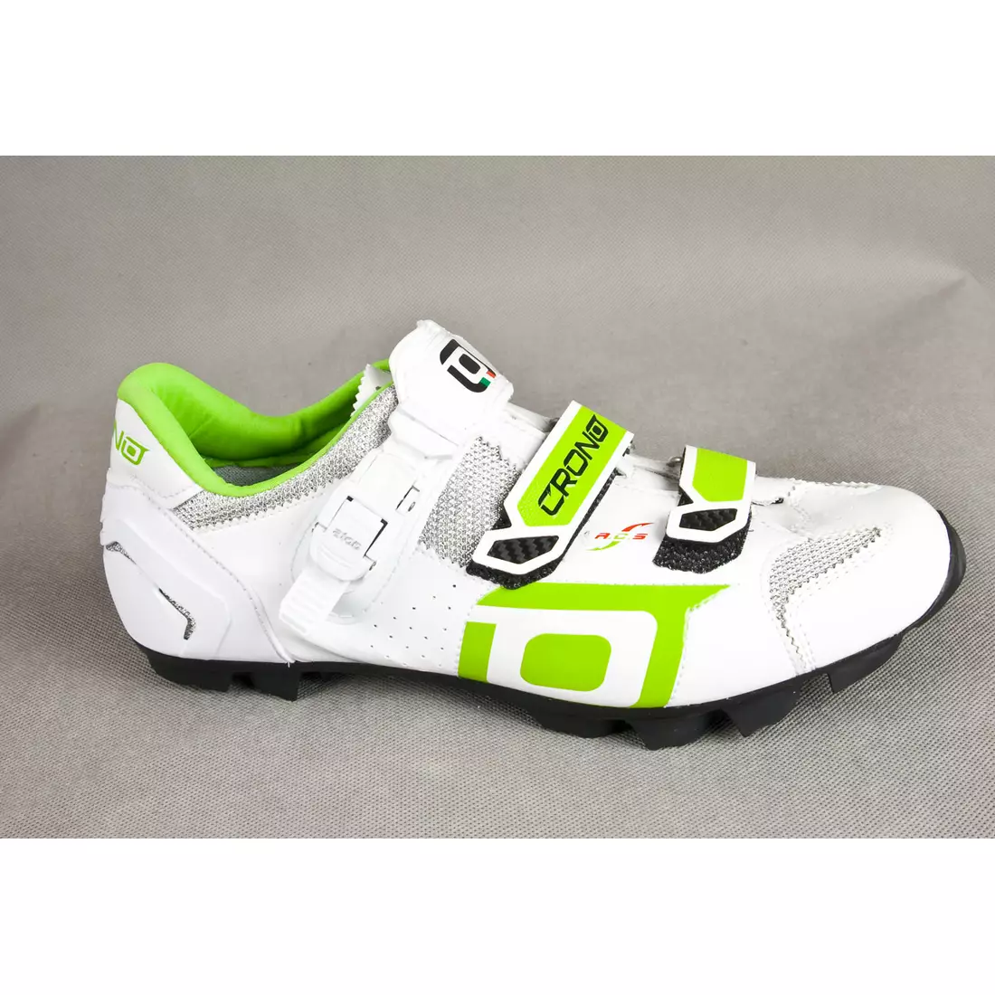 CRONO TRACK - MTB cyklistické tretry - farba: Biela a zelená