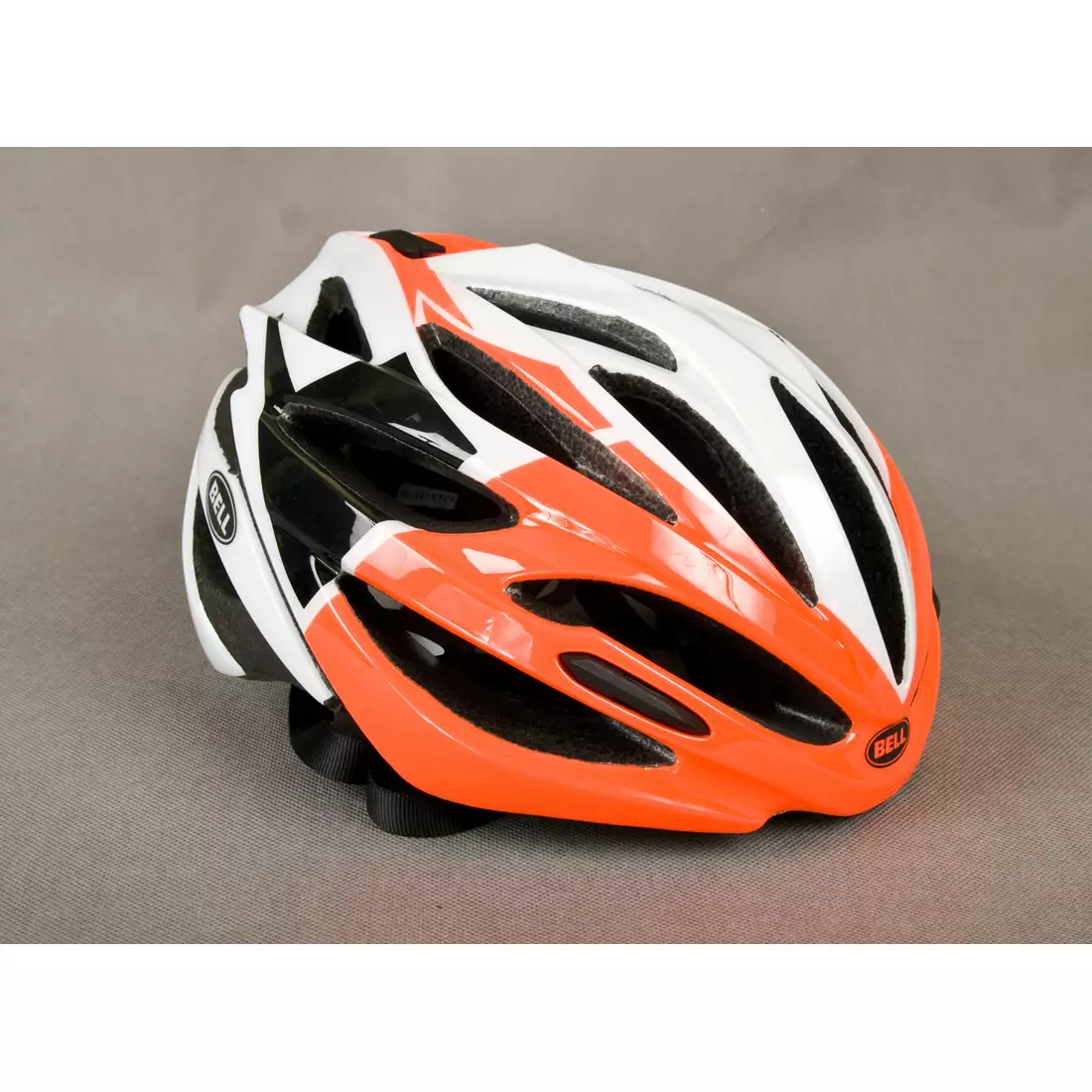 Cestná cyklistická prilba BELL ARRAY oranžovo-biela