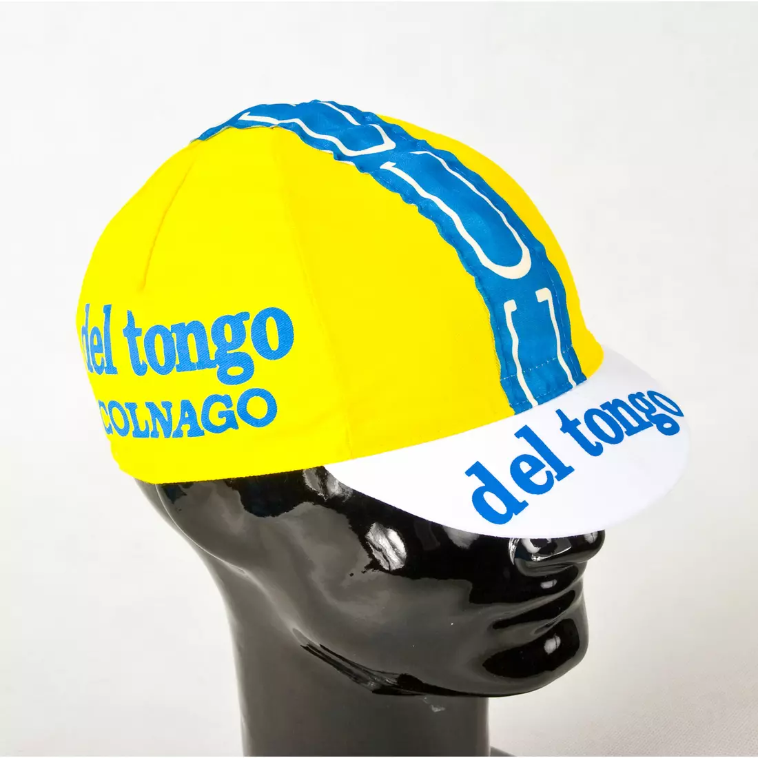 Cyklistická čiapka Apis Profi DEL TONGO, žltá a biela