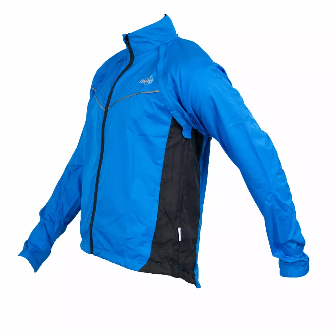 MikeSPORT SWORD - cyklistická bunda, odopínateľné rukávy, farba: Čierna a modrá