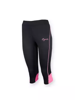 ROGELLI SUEZ dámske bežecké šortky 840.742, 3/4 nohavice, čierno-ružové