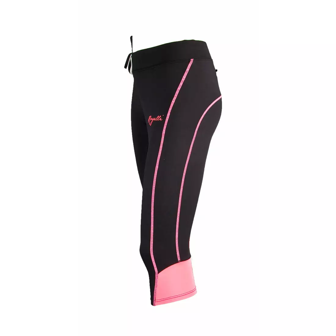 ROGELLI SUEZ dámske bežecké šortky 840.742, 3/4 nohavice, čierno-ružové