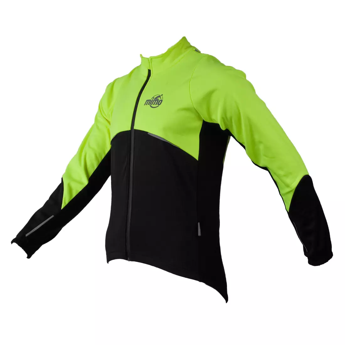 Softshellová cyklistická bunda MikeSPORT DRAGON čierna a fluórová