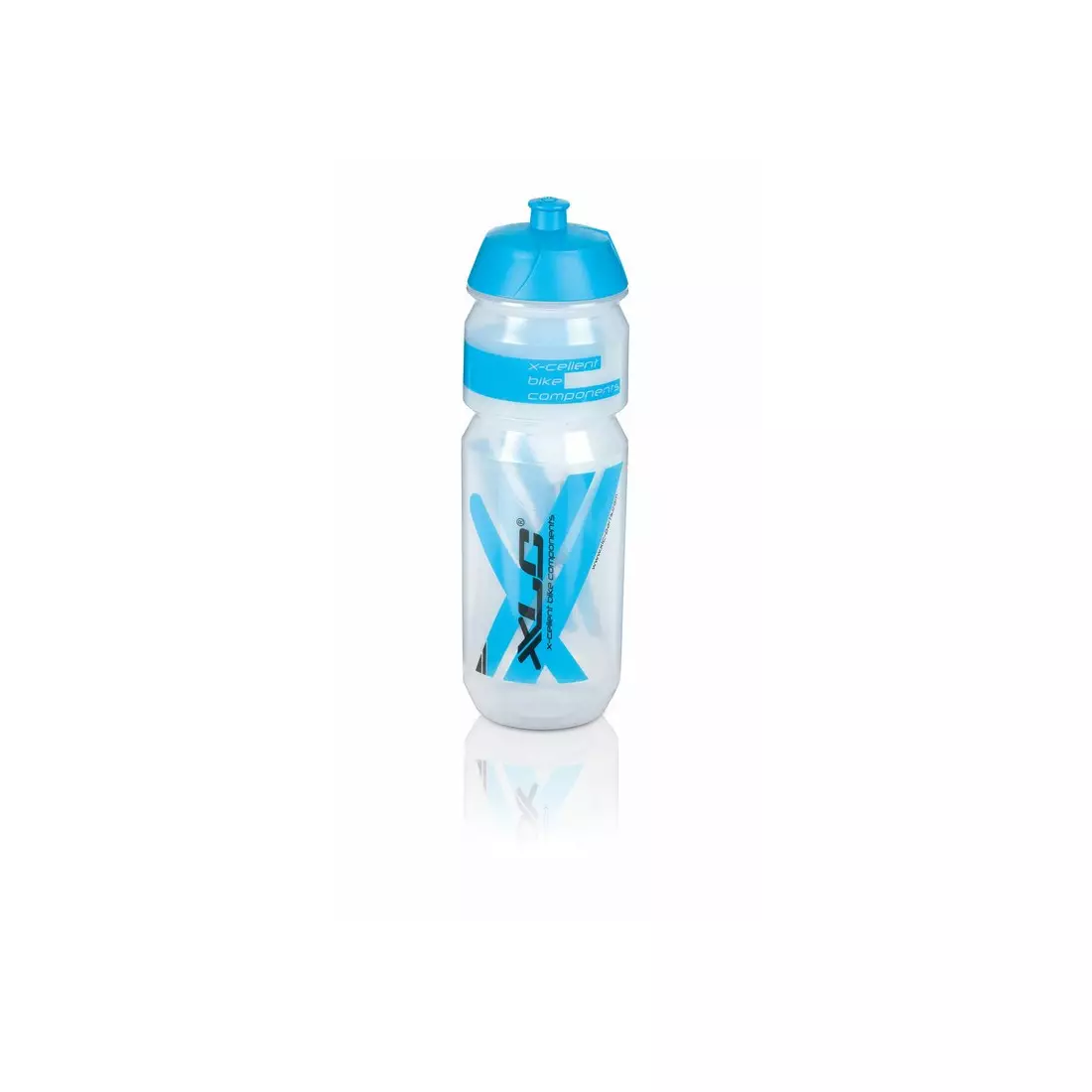 XLC fľaša 750 ml WB-K03 priehľadná, modrý nápis