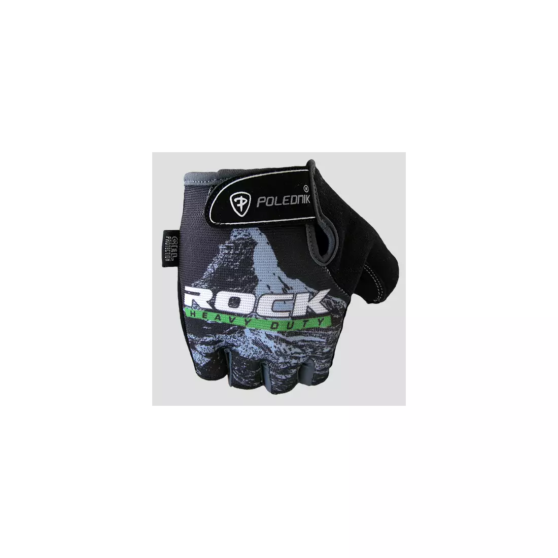 Cyklistické rukavice POLEDNIK ROCK, farba: čierna