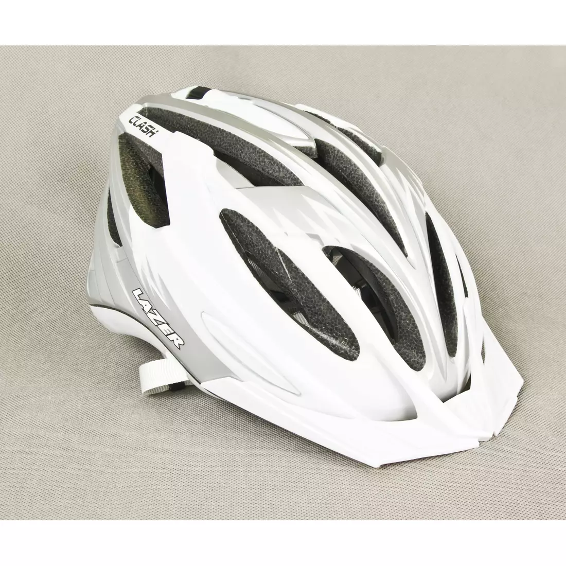 MTB cyklistická prilba LAZER - CLASH, farba: biela strieborná