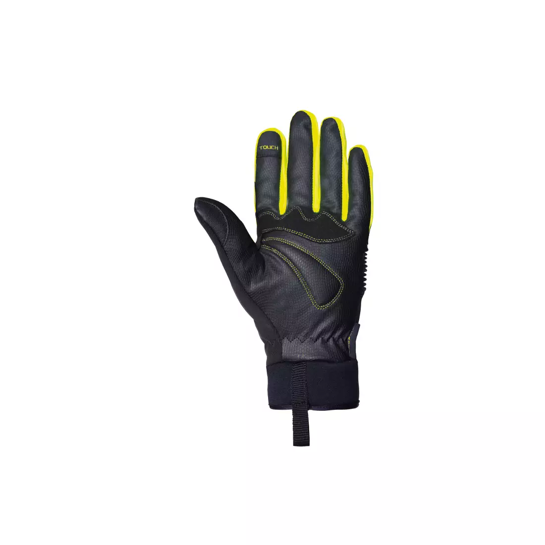 Zimné cyklistické rukavice CHIBA RAIN TOUCH čierno-fluórové