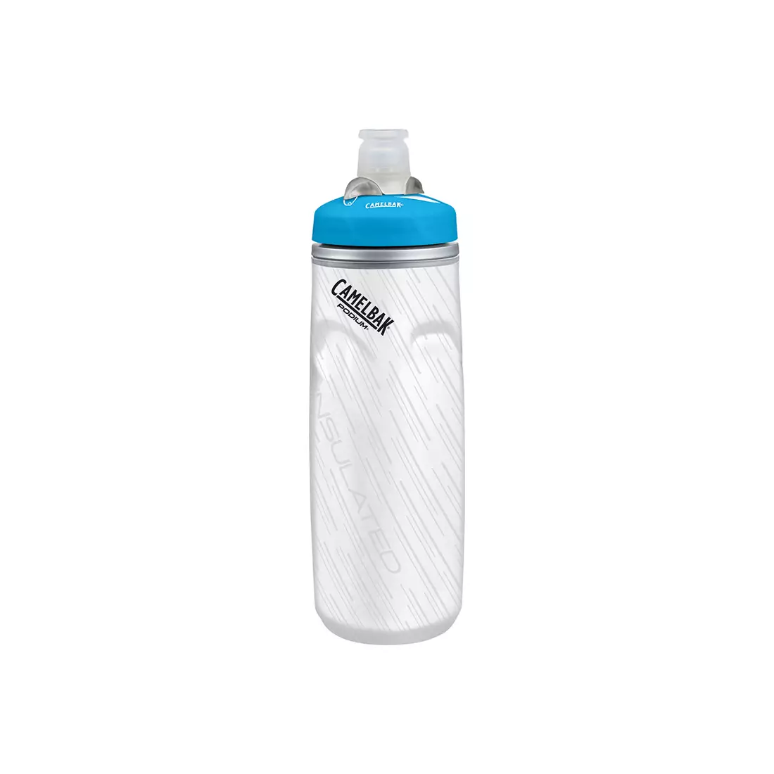 Camelbak SS17 Podium Chill termálna cyklistická fľaša na vodu 21 oz / 620 ml Atomic Blue/Logo