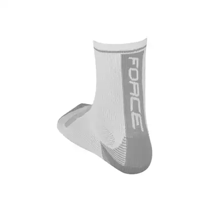 FORCE LONG športové ponožky, biele a šedé