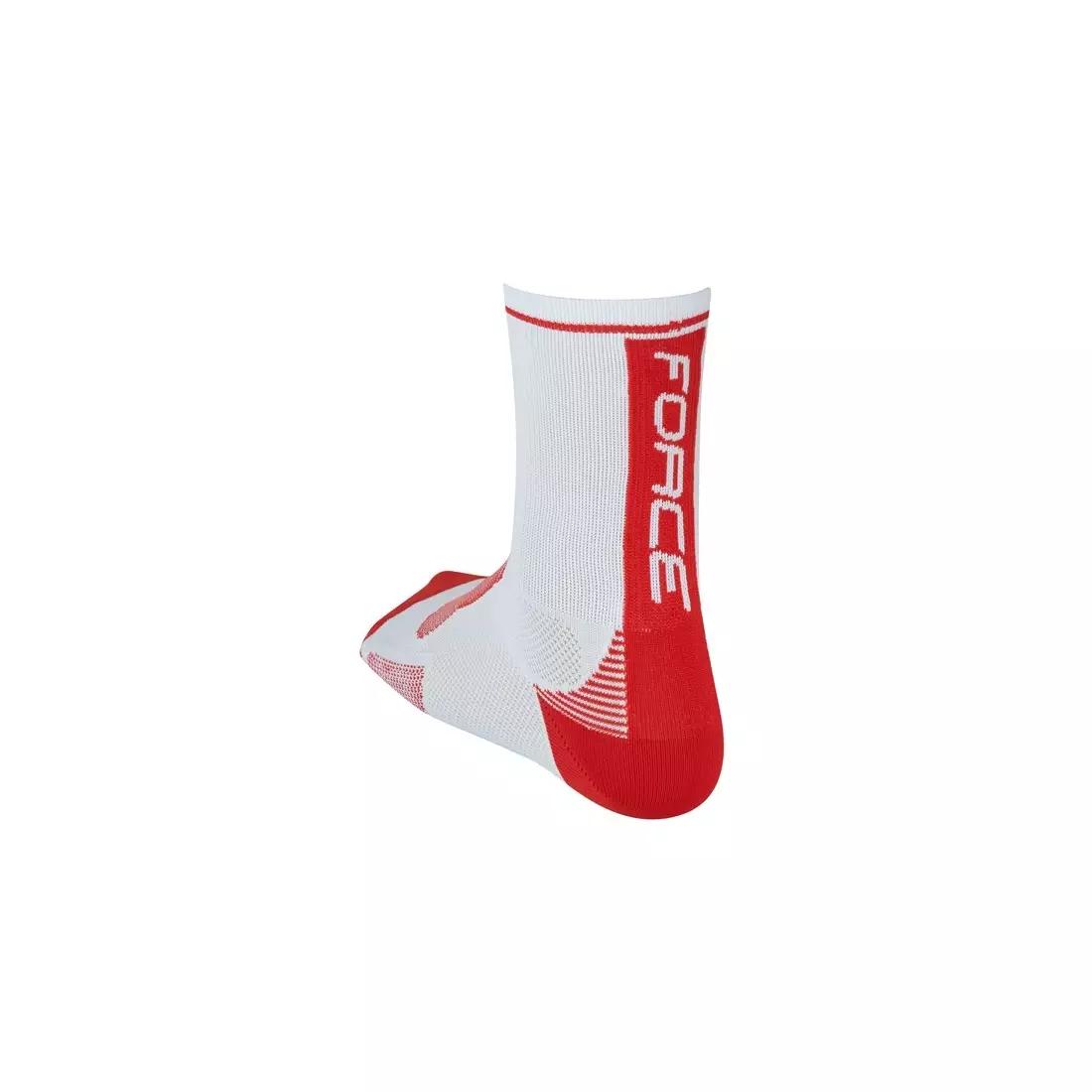 FORCE LONG športové ponožky, biele a červené