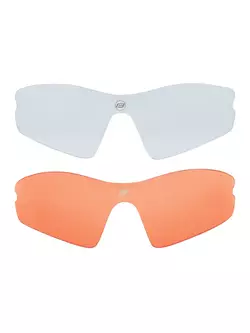 FORCE RACE Cyklistické/športové okuliare biele 90931 vymeniteľné sklá