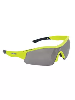 FORCE RACE Cyklistické/športové okuliare fluo 90933 vymeniteľné sklá