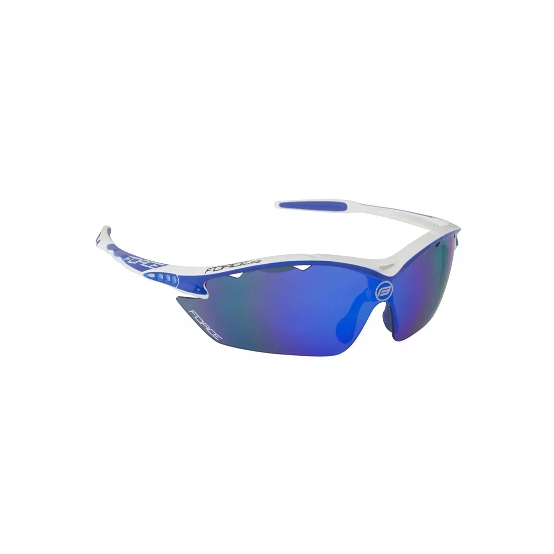 FORCE RON Športové/cyklistické okuliare bielo-modré 91010 vymeniteľné sklá