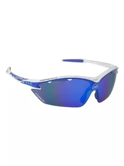 FORCE RON Športové/cyklistické okuliare bielo-modré 91010 vymeniteľné sklá