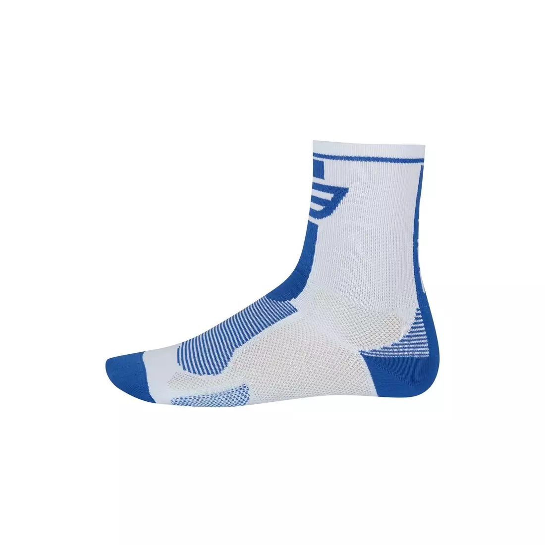 FORCE Športové ponožky LONG, biela a modrá