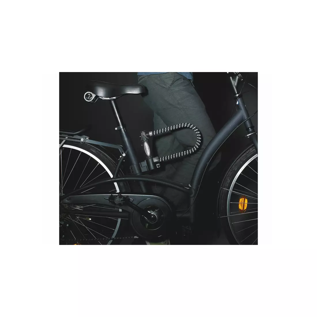 MASTERLOCK 8195LW U-LOCK zámok na bicykel 13mm 110mm 280mm KĽÚČ potiahnutý gumou s odleskom čierny MRL-8195EURDPROLWREF SS16