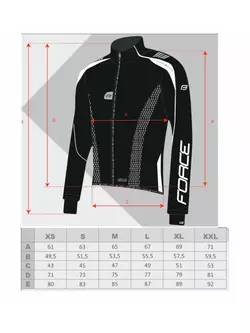 Pánska softshellová cyklistická bunda FORCE X72 PRO čierno-biela 90001