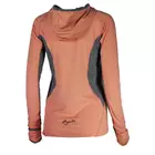 ROGELLI ROSETTA dámske tričko s dlhým rukávom a kapucňou 050.409, farba: koralová