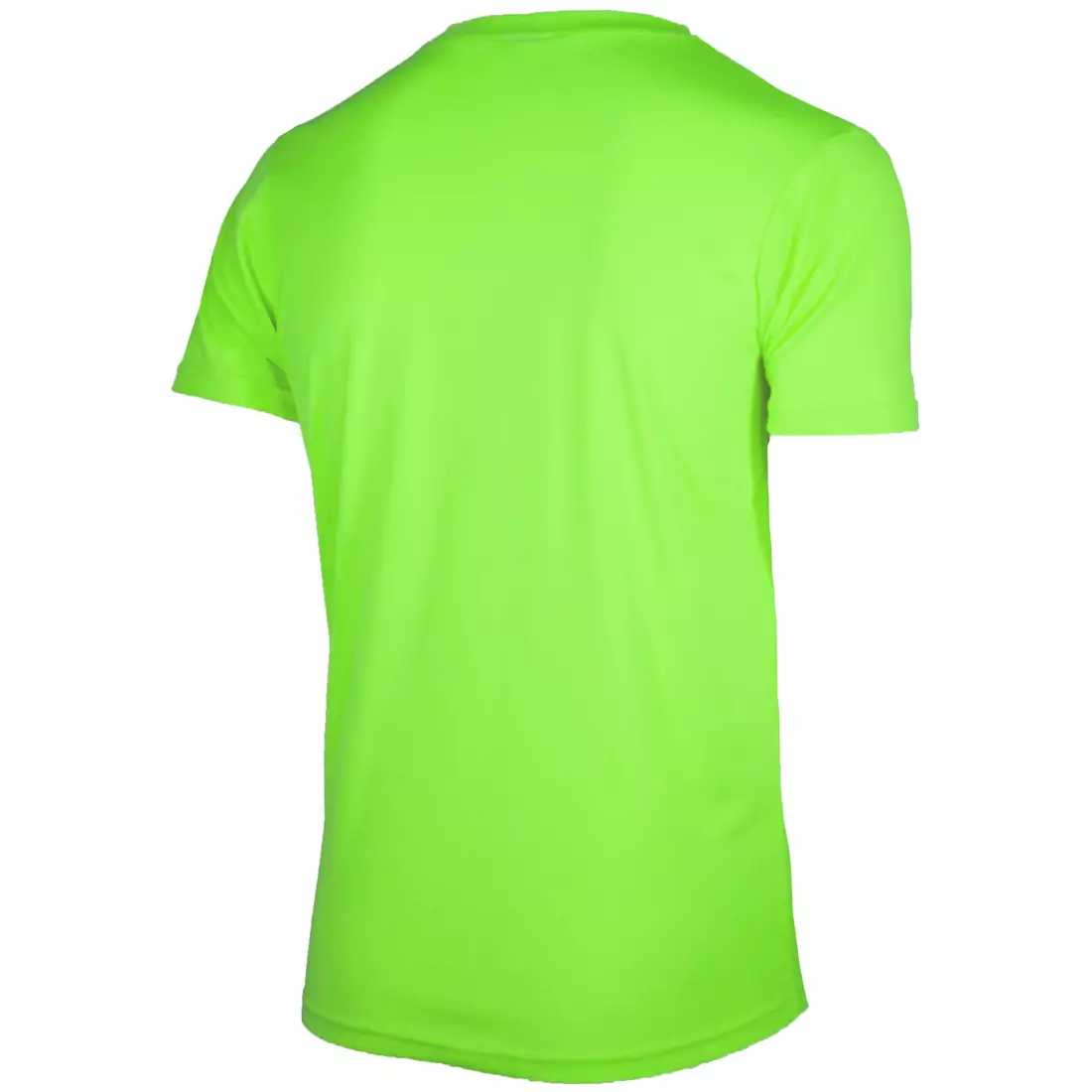 ROGELLI RUN PROMOTION pánska športová košeľa s krátkym rukávom, fluórovo zelené