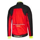 ROGELLI TRABIA zimná cyklistická bunda Softshell, čierno-červeno-fluor 003.116