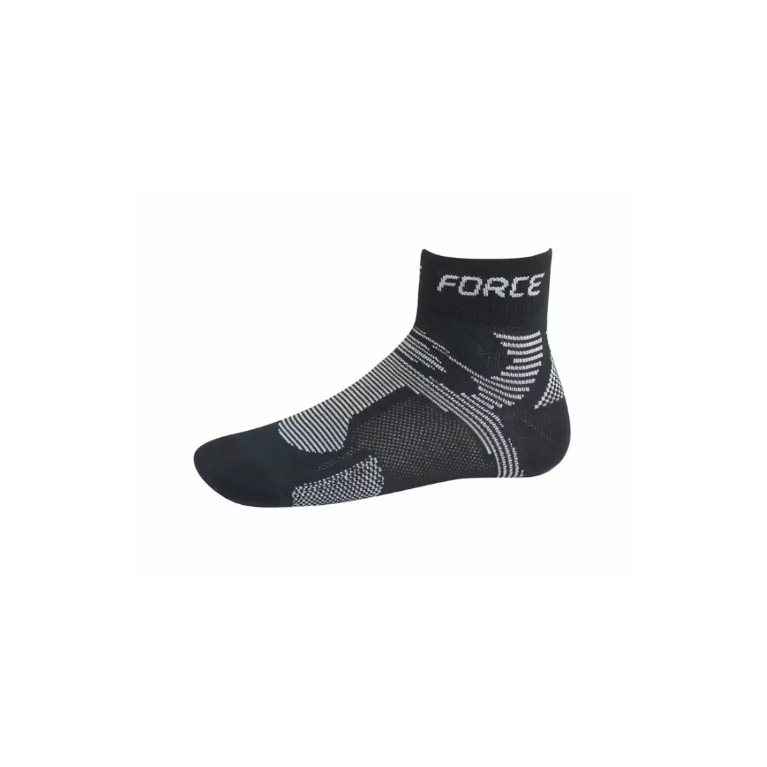 Športové ponožky FORCE 2 COOLMAX 901023/901027 - čierno-šedé