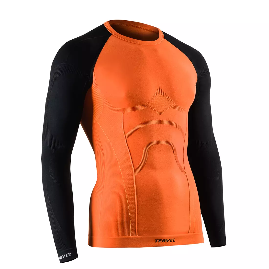 TERVEL COMFORTLINE 1002 - pánske termo tričko, dlhý rukáv, farba: oranžovo-čierna