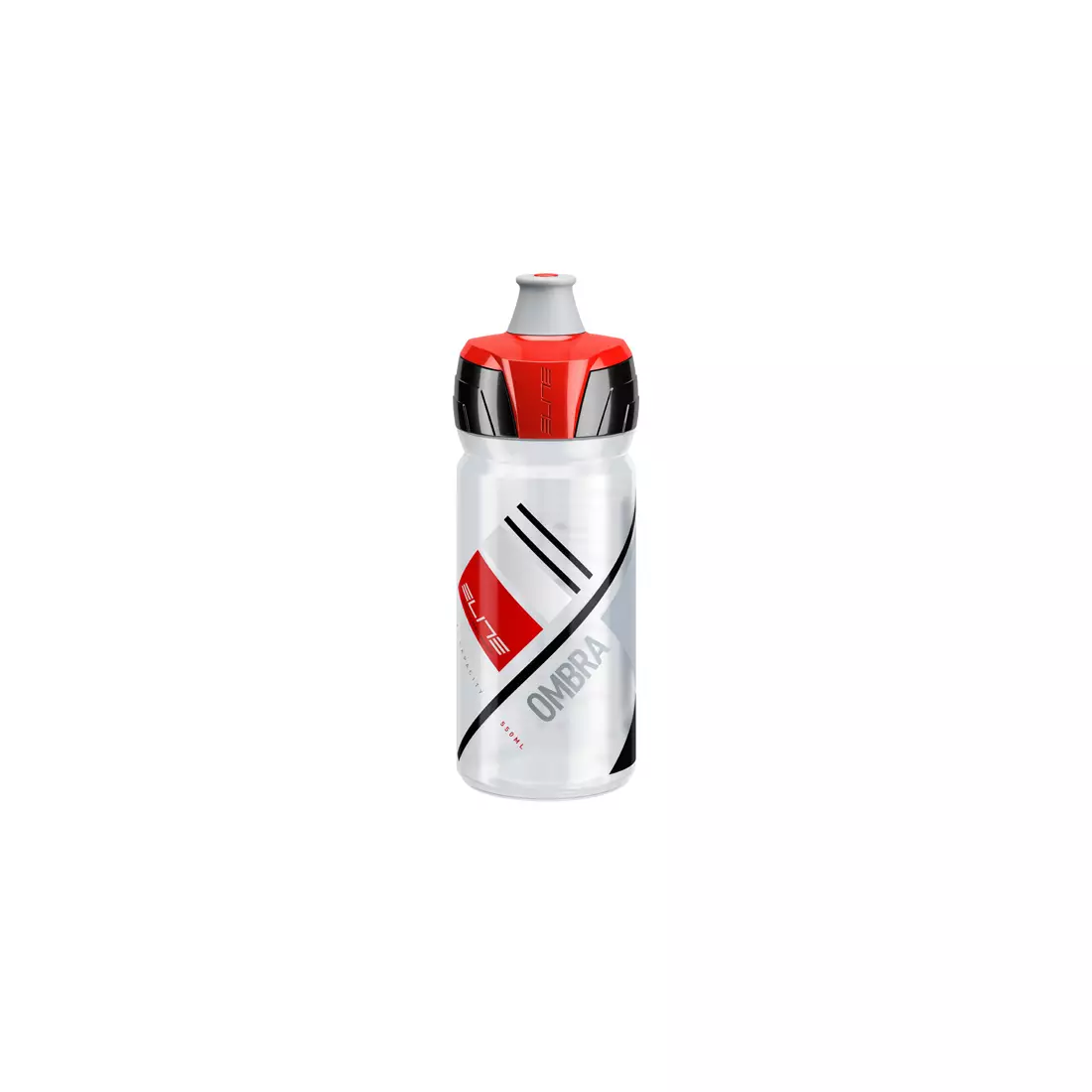 Cyklistická fľaša Elite Ombra Clear-Red Graphics 550ml EL0150113 SS19