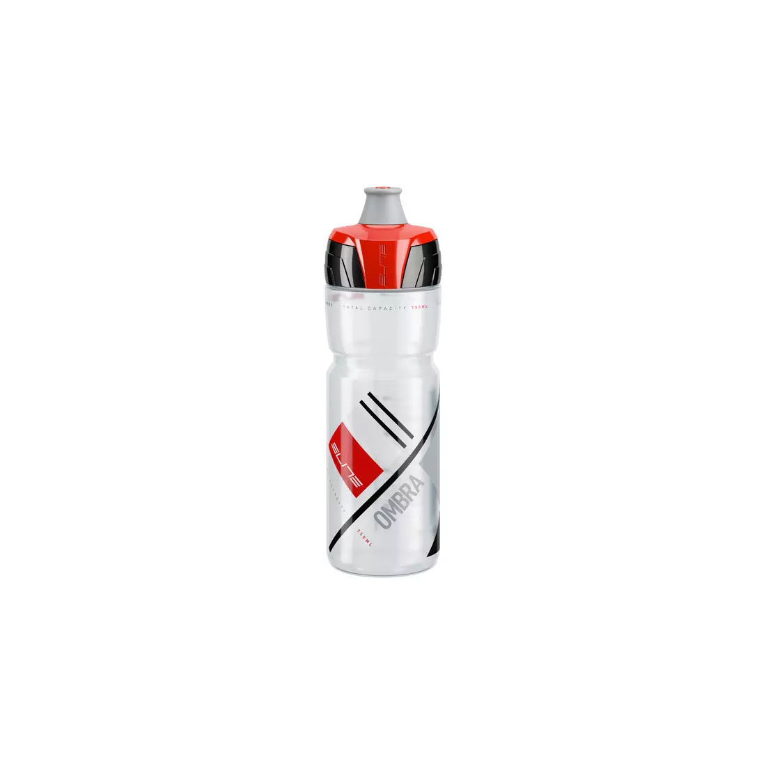 Cyklistická fľaša Elite Ombra Clear-Red Graphics 750ml EL0150506 SS19