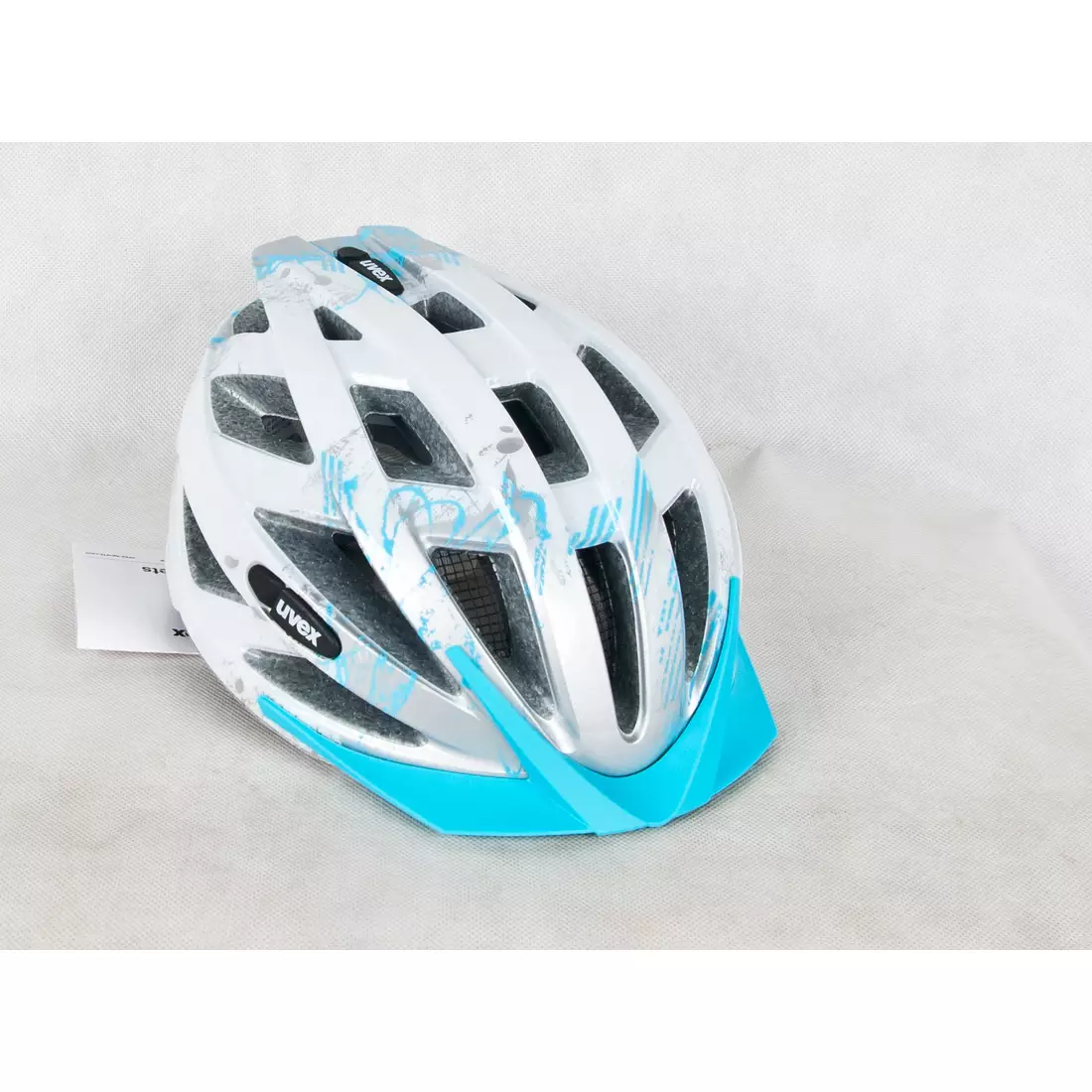 Cyklistická prilba UVEX AIR WING biela, strieborná a modrá