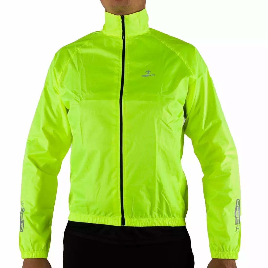 DEKO RAIN 2 ľahká cyklistická bunda do dažďa, fluór