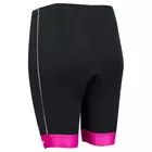 Dámske cyklistické šortky TENN OUTDOORS COOLflo+ v čiernej a ružovej farbe